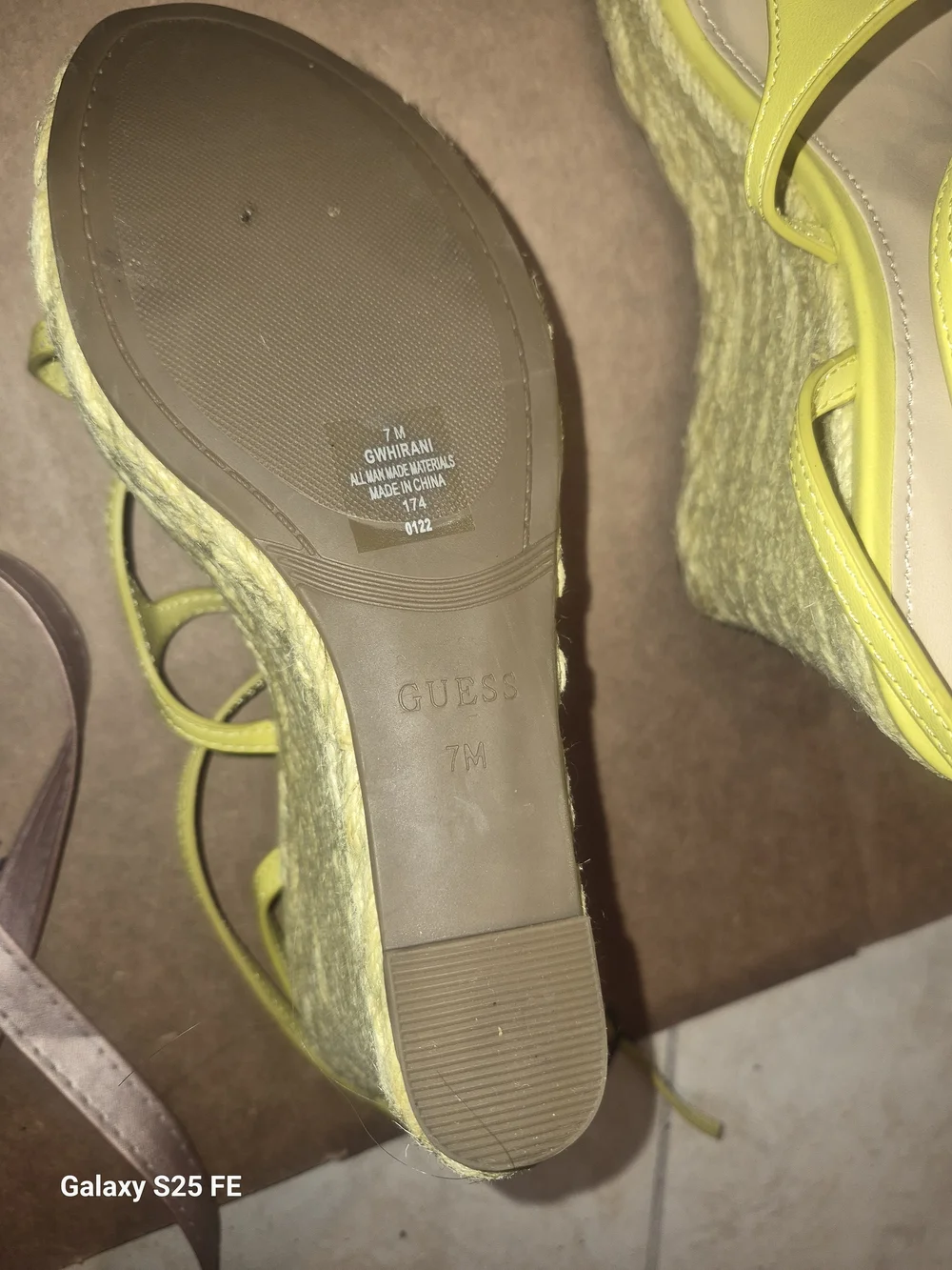 Guess Neon Yellow Strappy Wrap Sandals